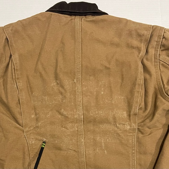 Vintage Carhartt Women M Detroit Jacket Sherpa Lined Wj097 Cml Brown Tan Y2k - Picture 8 of 14